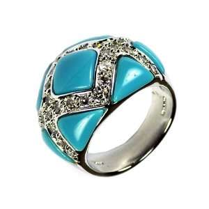  Turquoise Trellis Dome Ring Jewelry