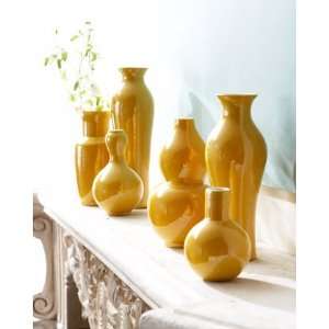  Set of Six Yellow Vases