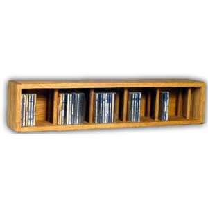 Solid Oak 1 Row CD Wall Mount Furniture & Decor