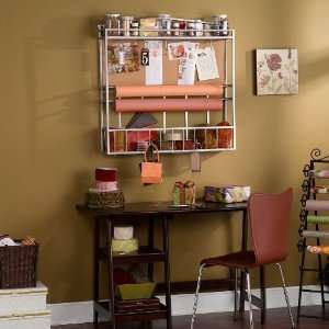  Southern Enterprises Wall Mount Craft Storage Rack with 