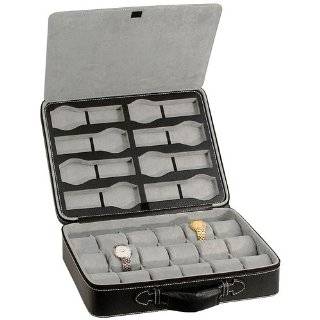 Executive Travel Briefcase Style Watch Case Holds 26 Watches