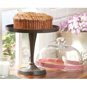 Pack of 2 Cake Stands with Pink Mosaic Glass Domes 