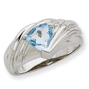   Sterling Silver Blue Topaz Ring   Size 7 West Coast Jewelry Jewelry