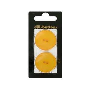  Dill Buttons 28mm 2 Hole Yellow 2pc Arts, Crafts & Sewing