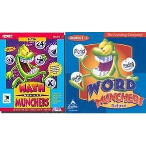  Math & Word Munchers Deluxe 2CD Set Software